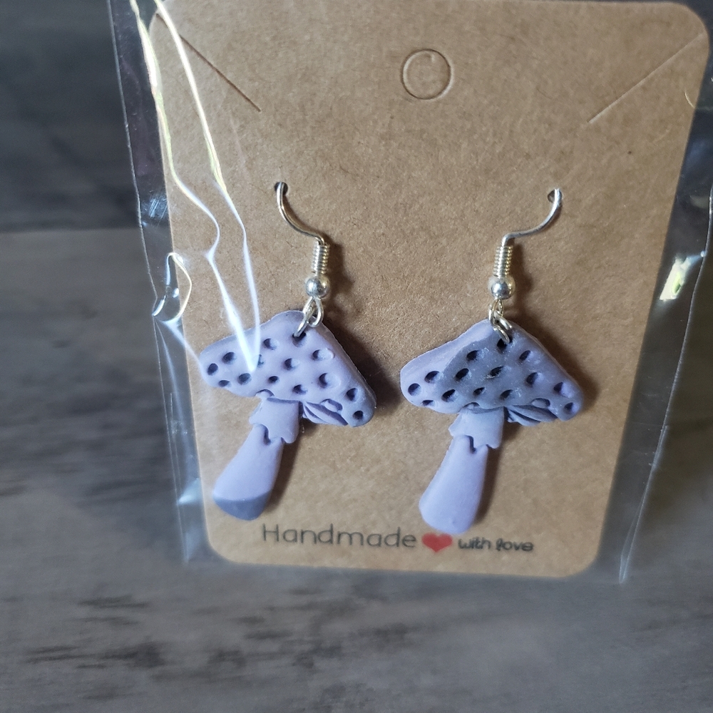Pack of 2 Handmade mushroom earrings